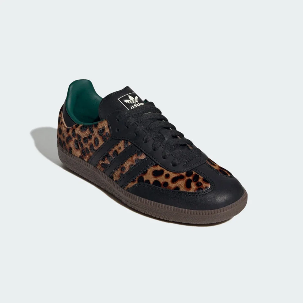 Adidas Samba OG Black Green Leopard (Women's) - Image 3