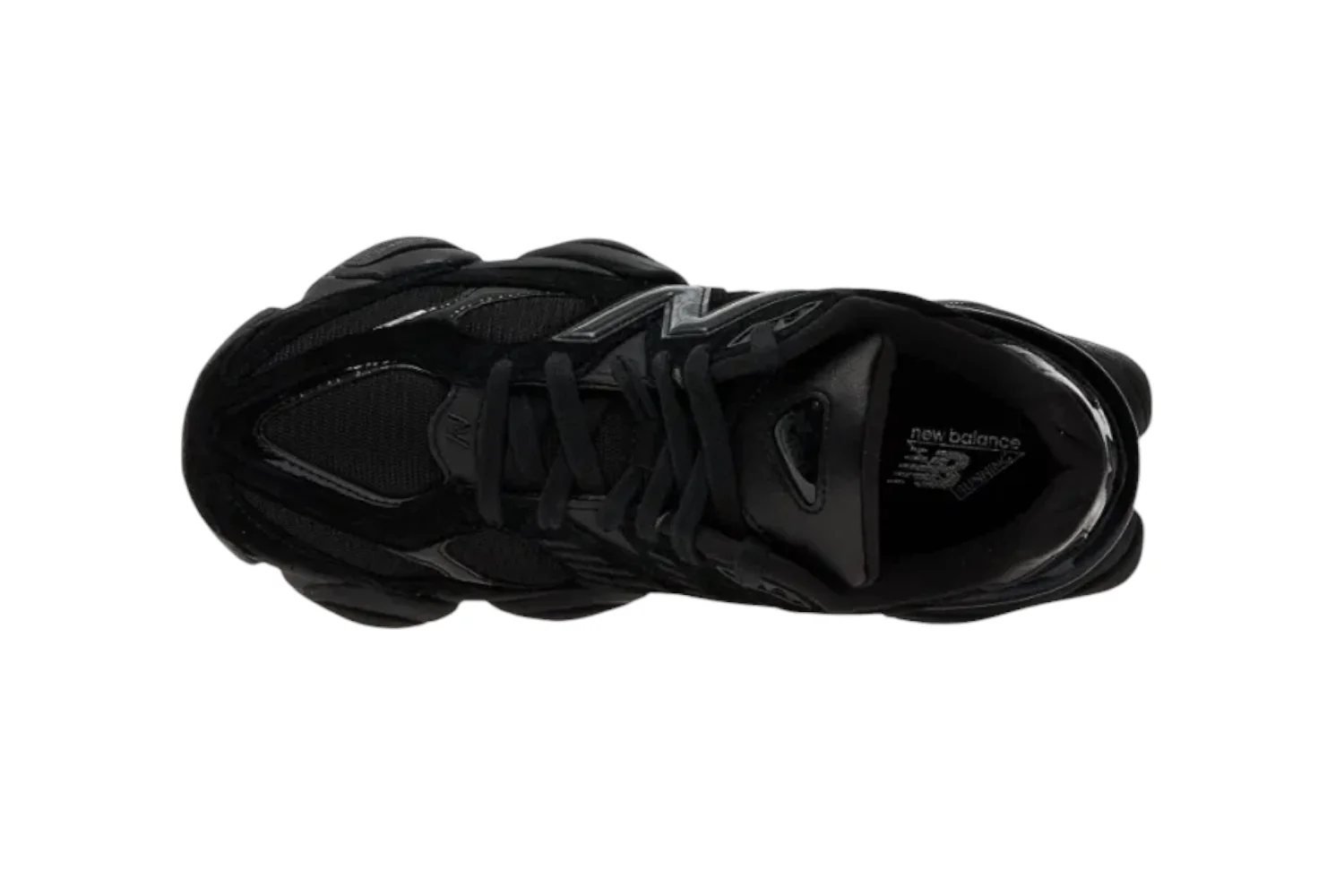 New Balance 9060 Triple Black Patent - Image 4