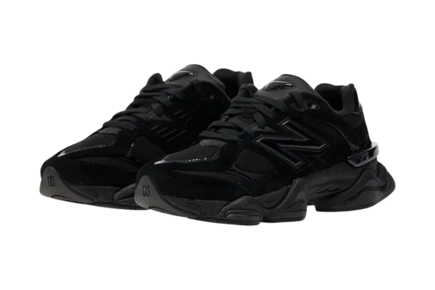 New Balance 9060 Triple Black Patent - Image 6